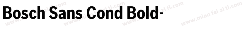 Bosch Sans Cond Bold字体转换
